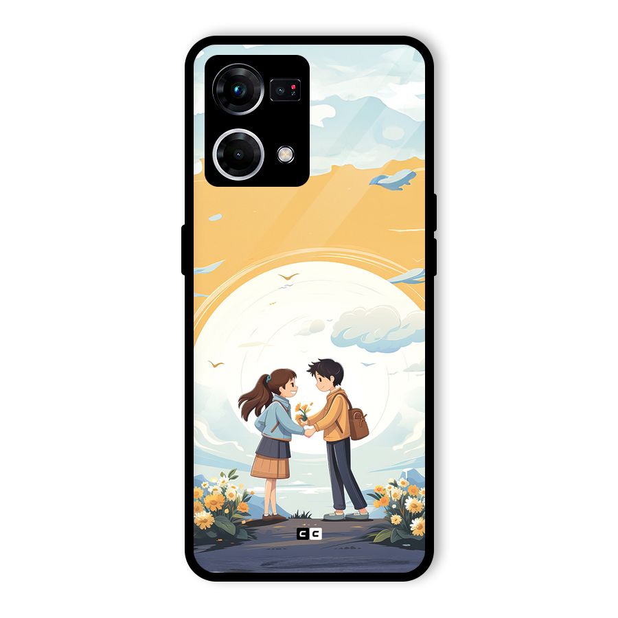 Teenage Anime Couple Glass Back Case for Oppo F21s Pro 4G