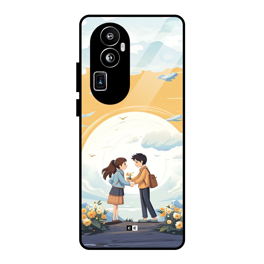 Teenage Anime Couple Glass Back Case for Oppo Reno10 Pro Plus