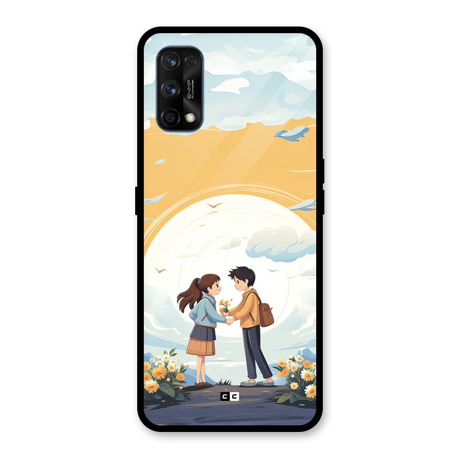 Teenage Anime Couple Glass Back Case for Realme 7 Pro