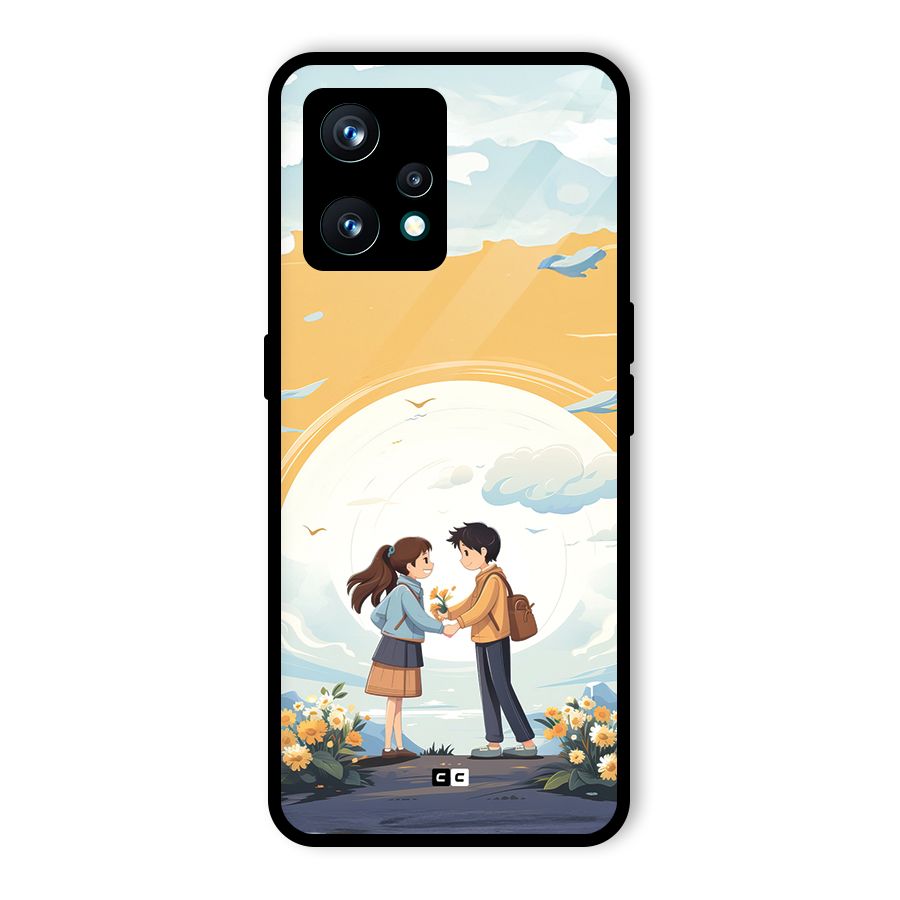 Teenage Anime Couple Glass Back Case for Realme Narzo 50 Pro