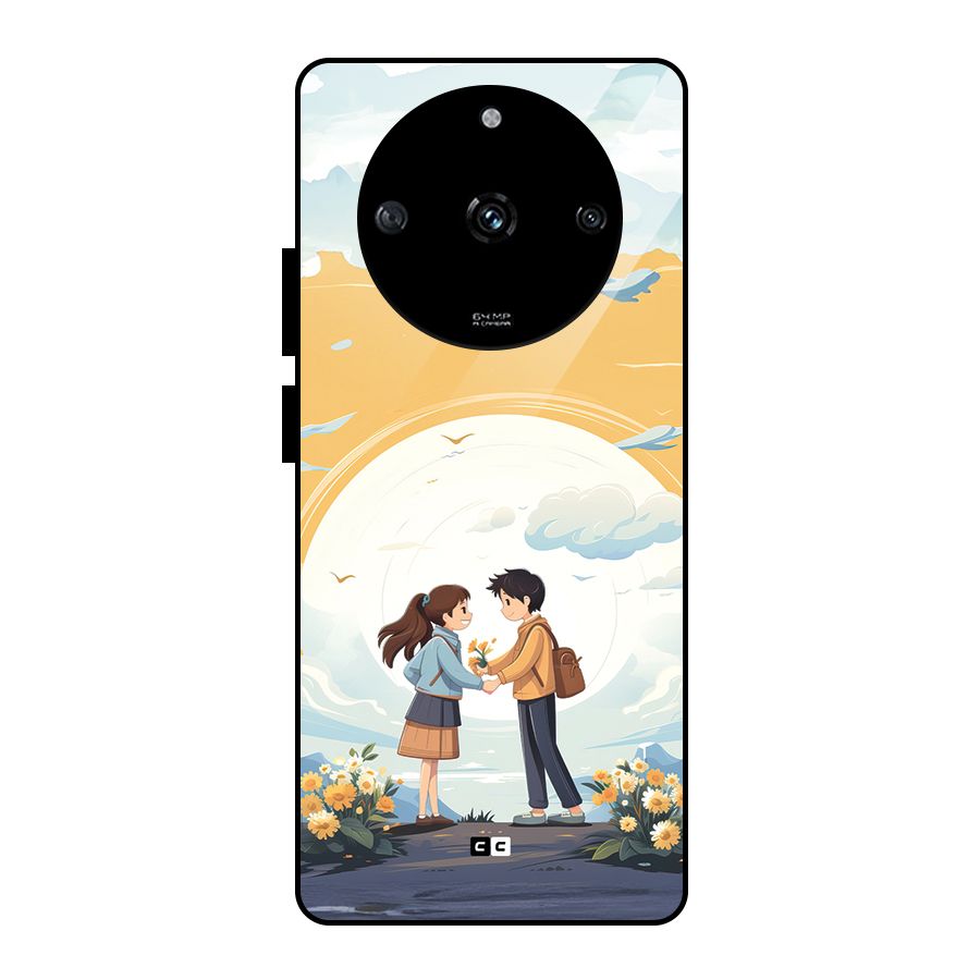 Teenage Anime Couple Glass Back Case for Realme Narzo 60 5G