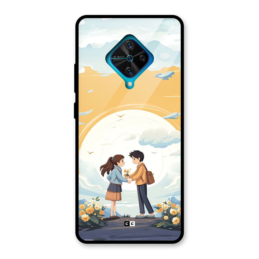 Teenage Anime Couple Glass Back Case for Vivo S1 Pro