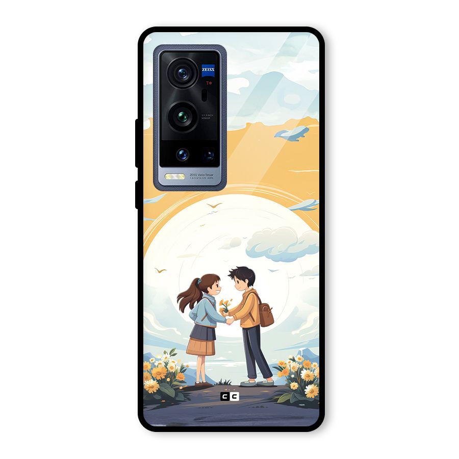 Teenage Anime Couple Glass Back Case for Vivo X60 Pro Plus