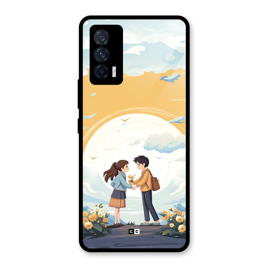 Teenage Anime Couple Glass Back Case for Vivo iQOO 7 5G