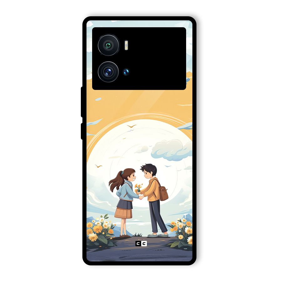 Teenage Anime Couple Glass Back Case for Vivo iQOO 9 Pro