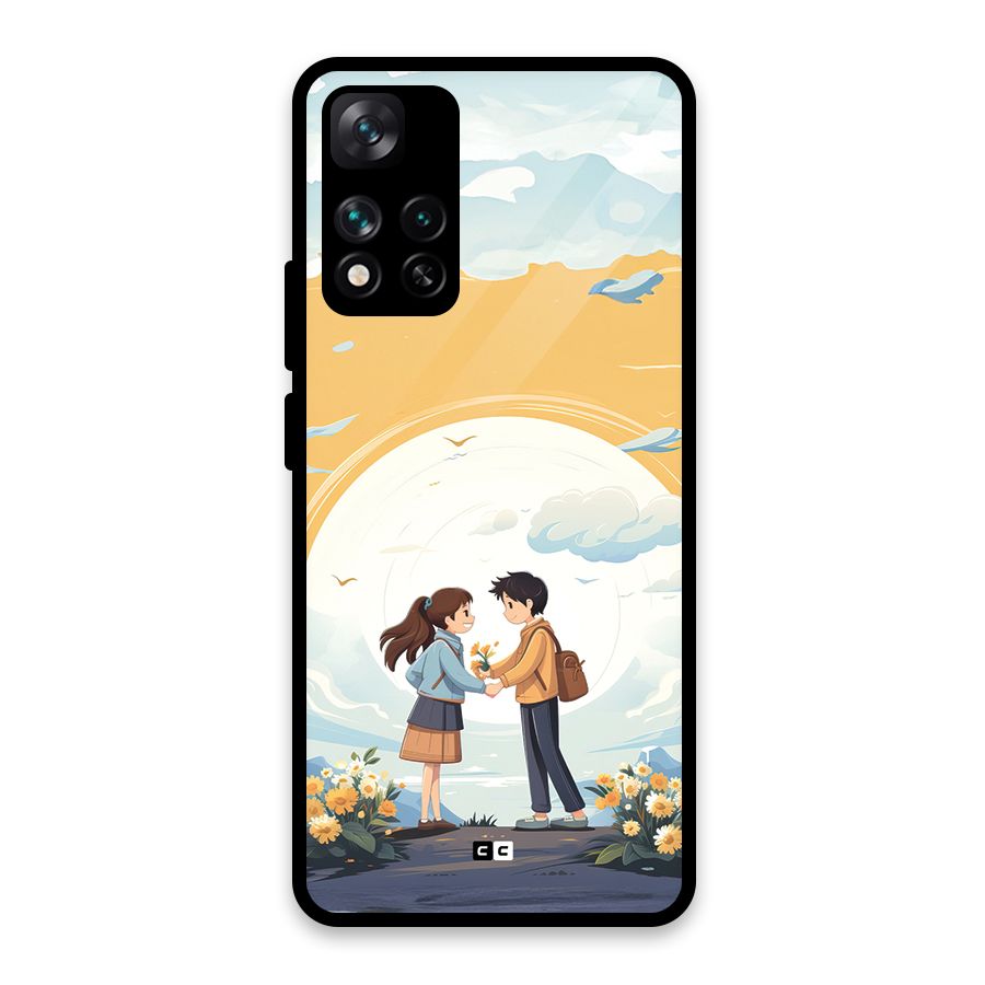 Teenage Anime Couple Glass Back Case for Xiaomi 11i HyperCharge 5G