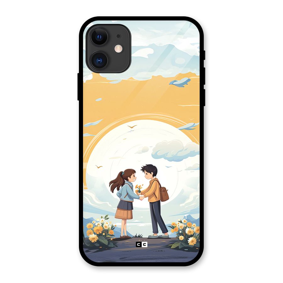 Teenage Anime Couple Glass Back Case for iPhone 11