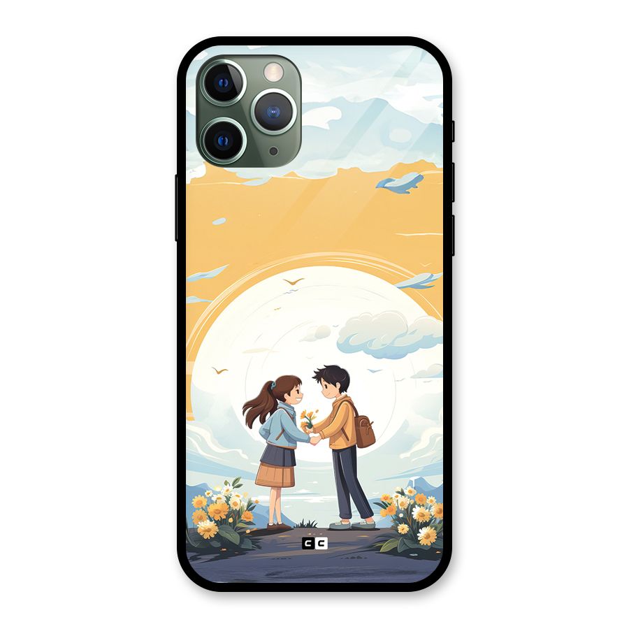 Teenage Anime Couple Glass Back Case for iPhone 11 Pro
