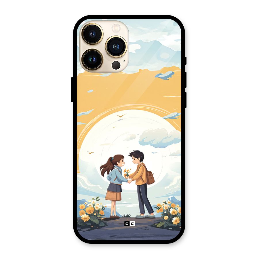 Teenage Anime Couple Glass Back Case for iPhone 13 Pro Max