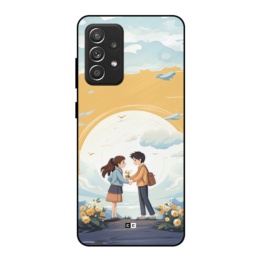 Teenage Anime Couple Metal Back Case for Galaxy A52s 5G