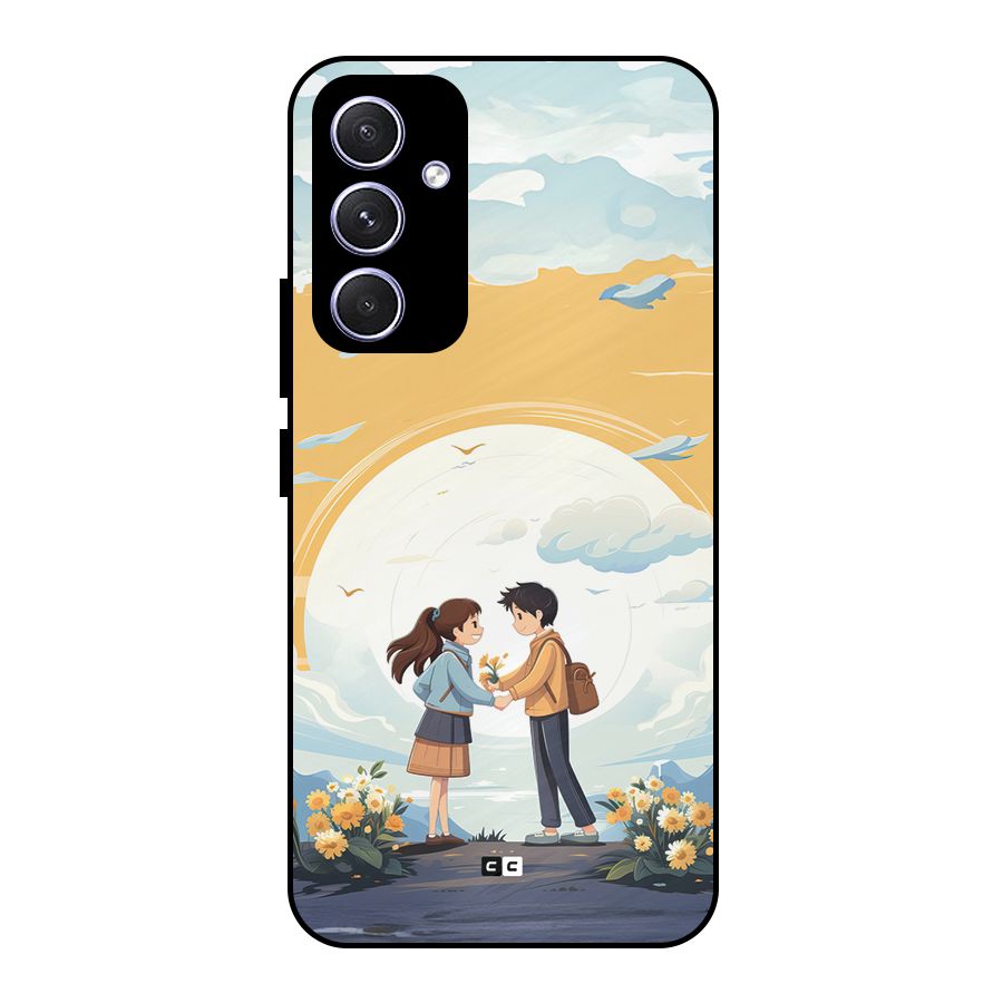 Teenage Anime Couple Metal Back Case for Galaxy A54