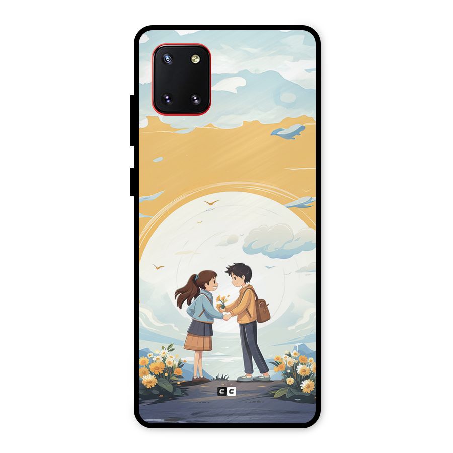 Teenage Anime Couple Metal Back Case for Galaxy Note 10 Lite