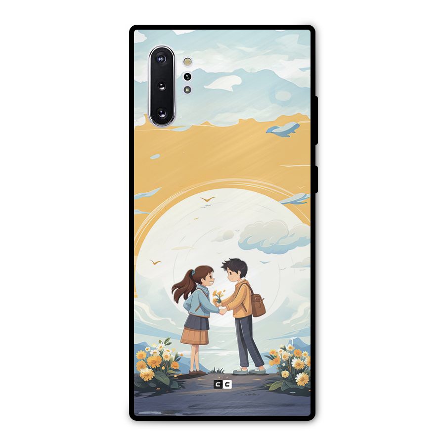 Teenage Anime Couple Metal Back Case for Galaxy Note 10 Plus