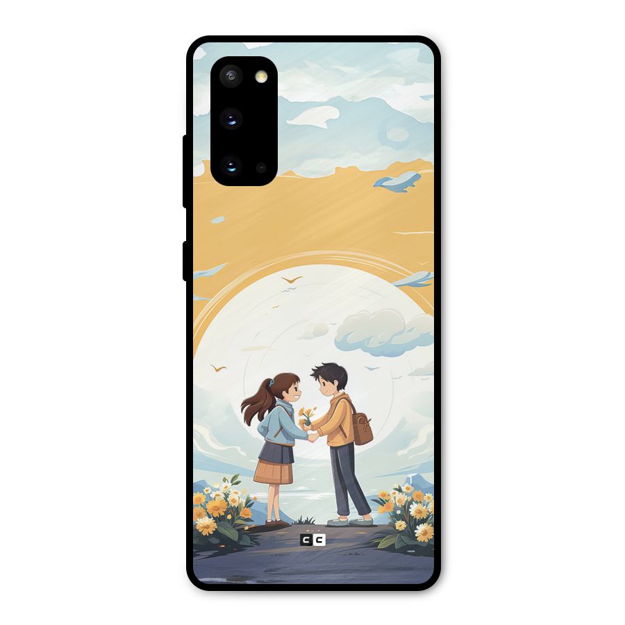 Teenage Anime Couple Metal Back Case for Galaxy S20