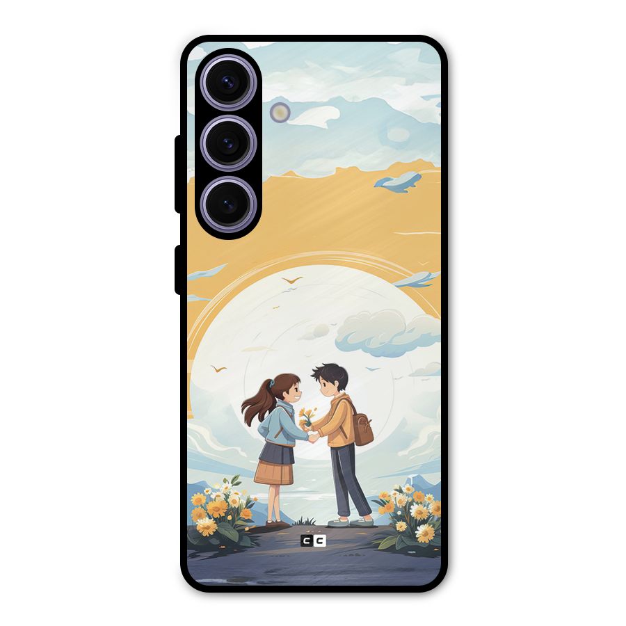 Teenage Anime Couple Metal Back Case for Galaxy S24