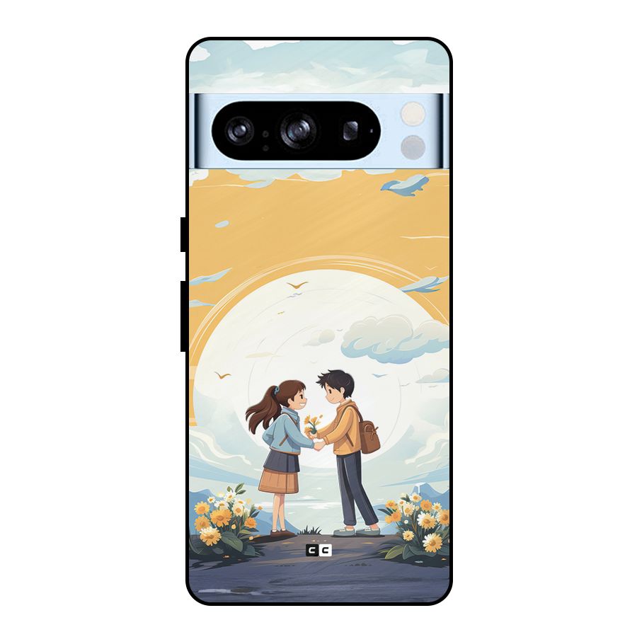Teenage Anime Couple Metal Back Case for Google Pixel 8 Pro
