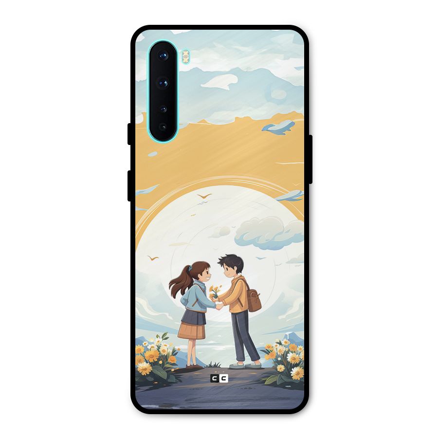 Teenage Anime Couple Metal Back Case for OnePlus Nord