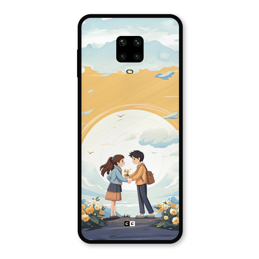 Teenage Anime Couple Metal Back Case for Poco M2