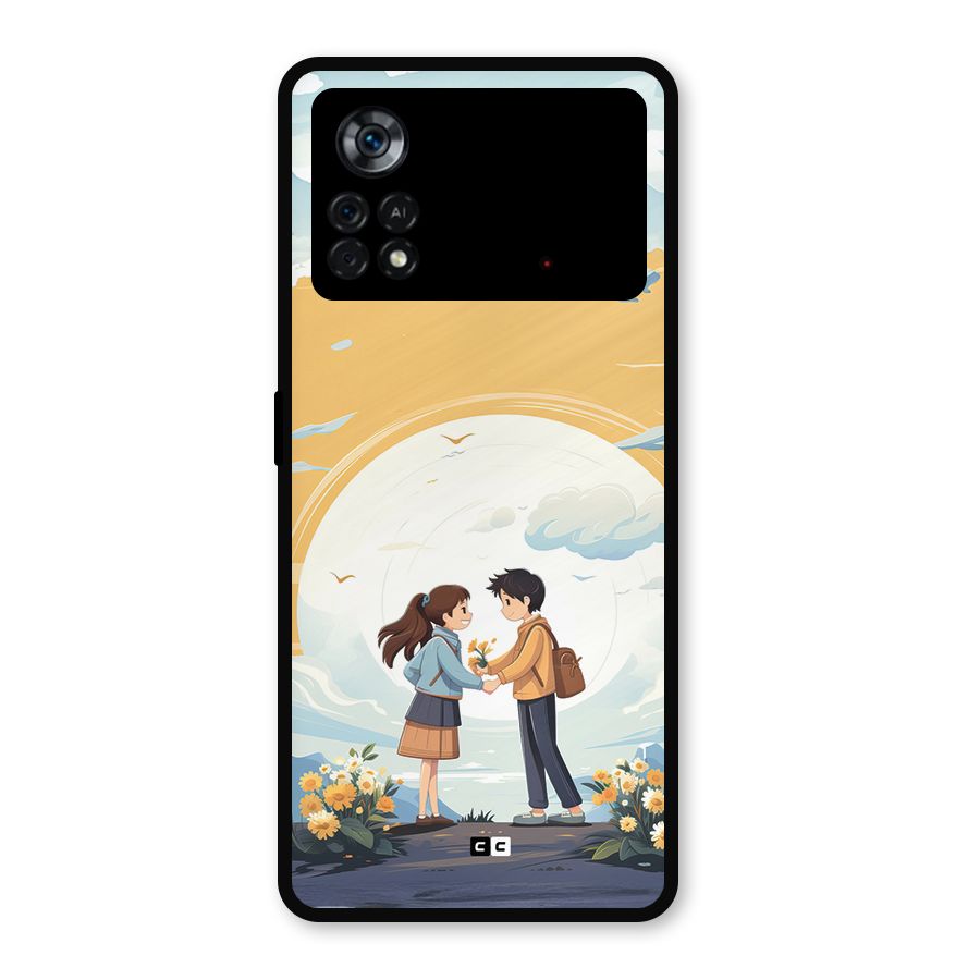Teenage Anime Couple Metal Back Case for Poco X4 Pro 5G
