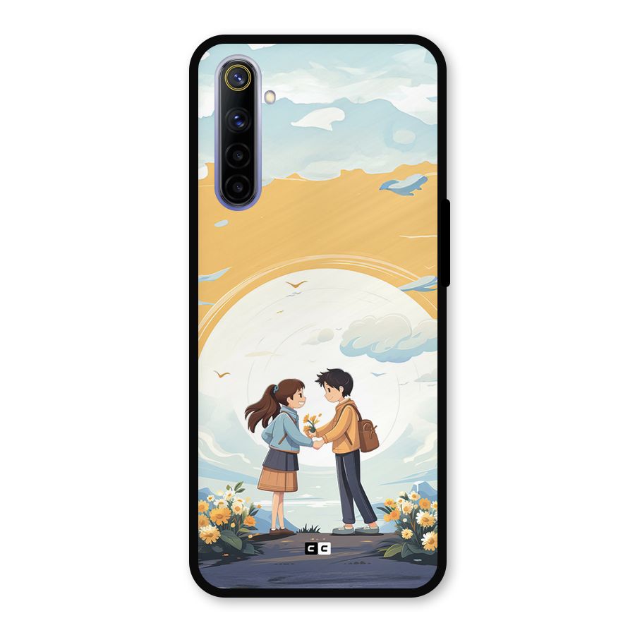 Teenage Anime Couple Metal Back Case for Realme 6