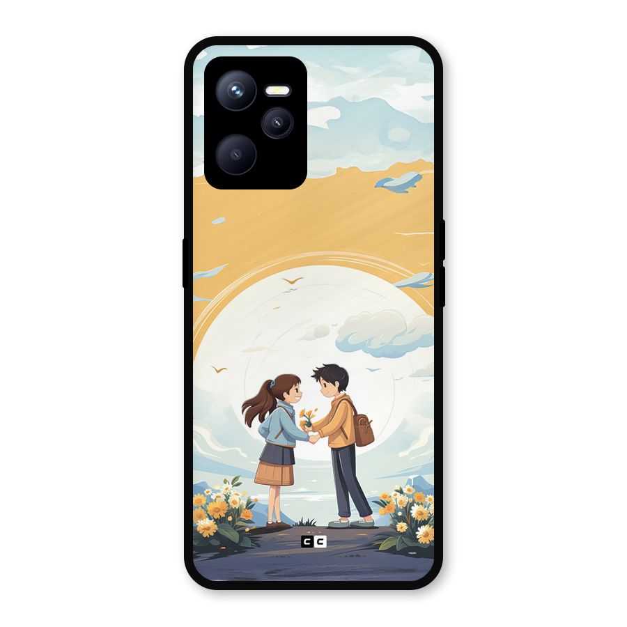 Teenage Anime Couple Metal Back Case for Realme C35