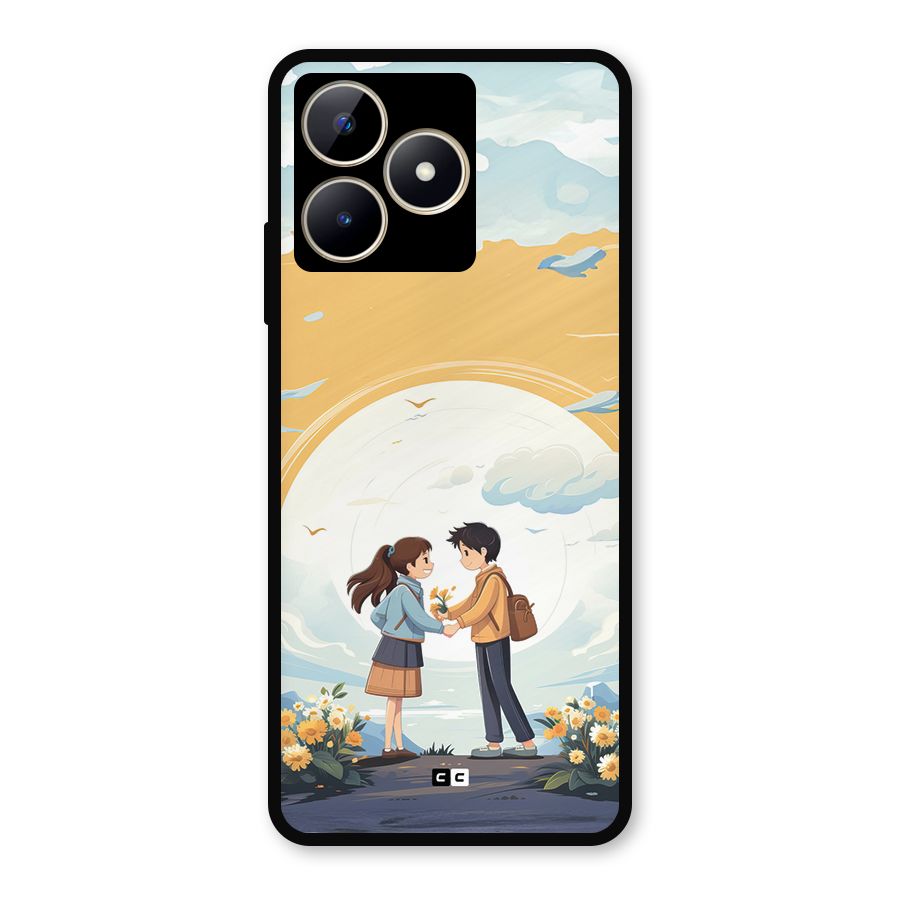 Teenage Anime Couple Metal Back Case for Realme C53