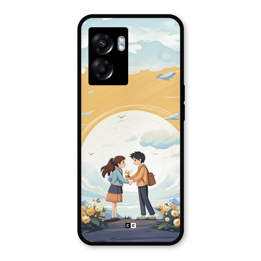 Teenage Anime Couple Metal Back Case for Realme Narzo 50 5G