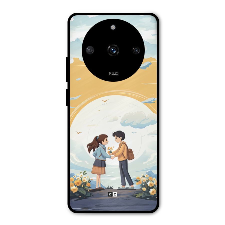 Teenage Anime Couple Metal Back Case for Realme Narzo 60 5G