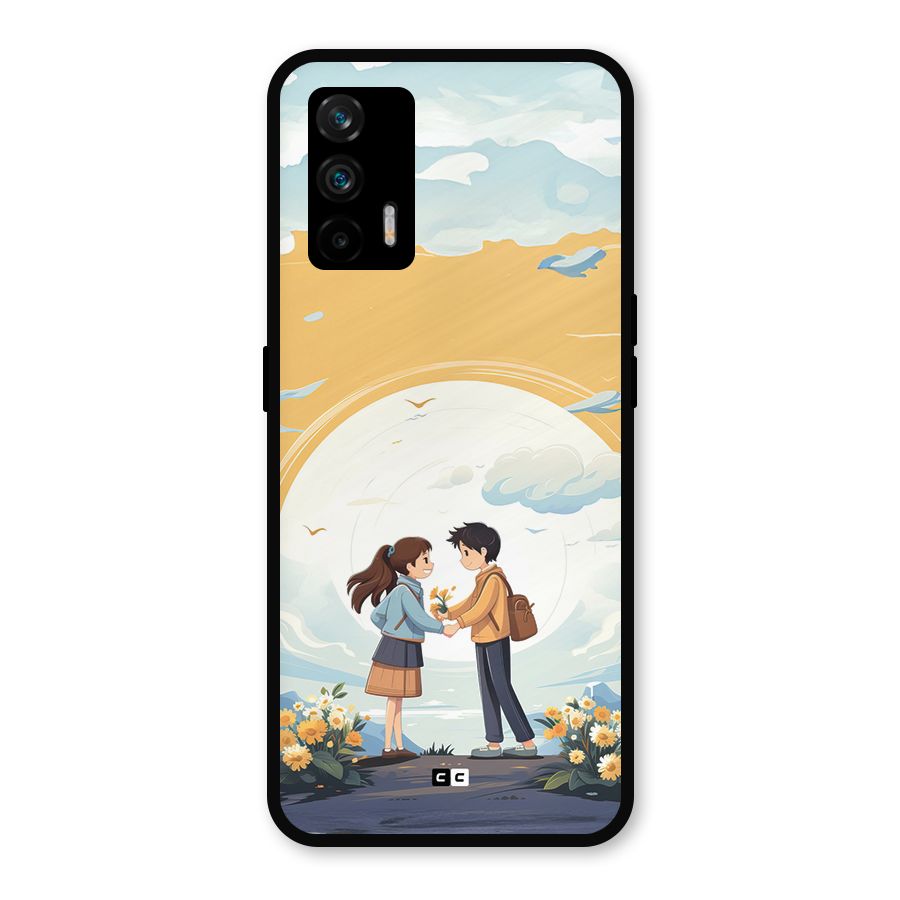 Teenage Anime Couple Metal Back Case for Realme X7 Max