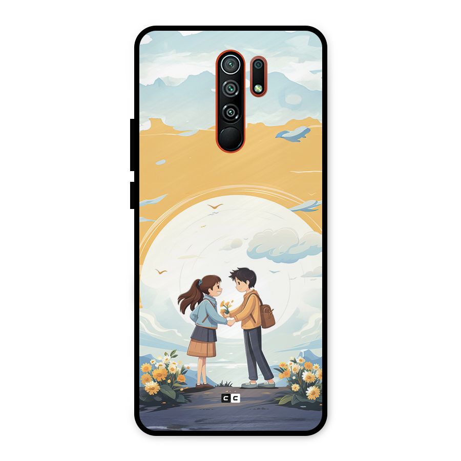 Teenage Anime Couple Metal Back Case for Redmi 9 Prime