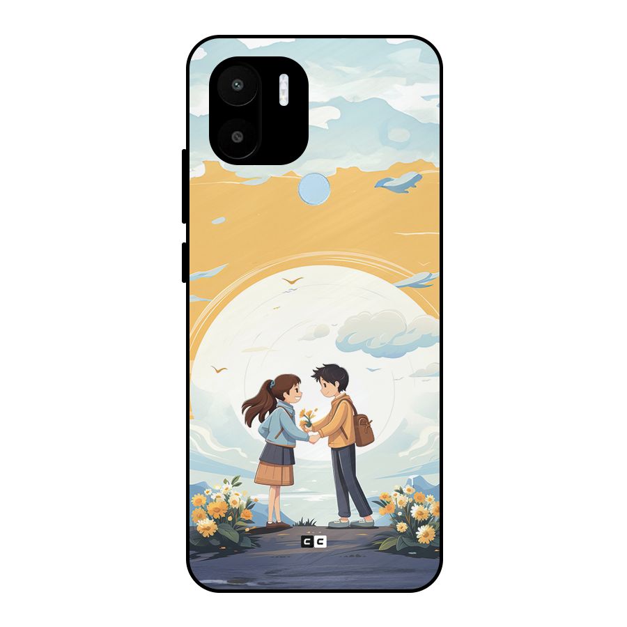 Teenage Anime Couple Metal Back Case for Redmi A2 Plus