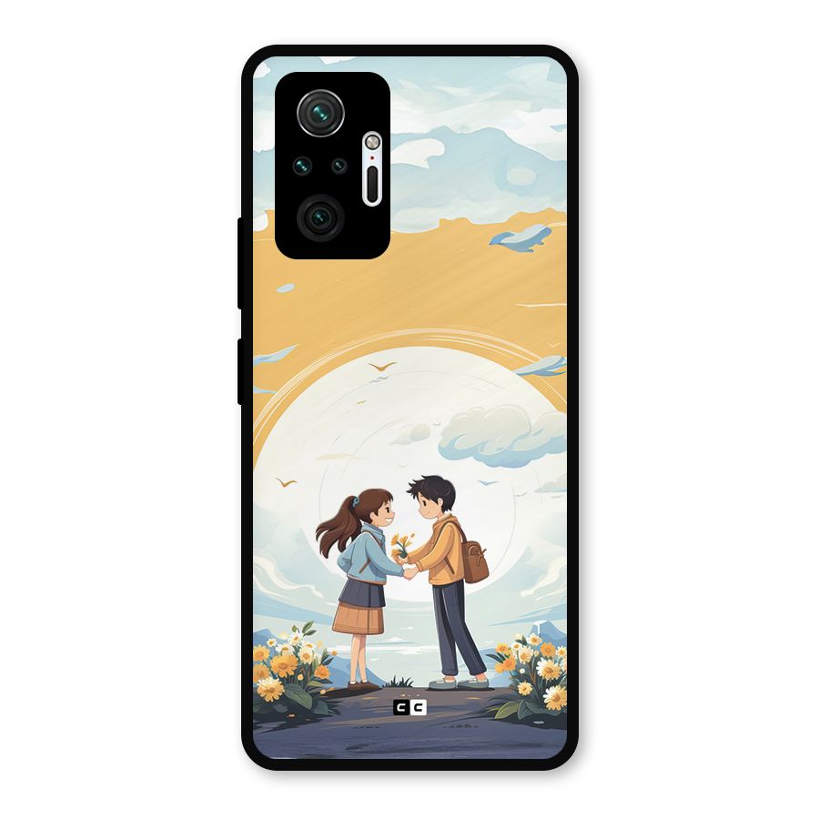 Teenage Anime Couple Metal Back Case for Redmi Note 10 Pro