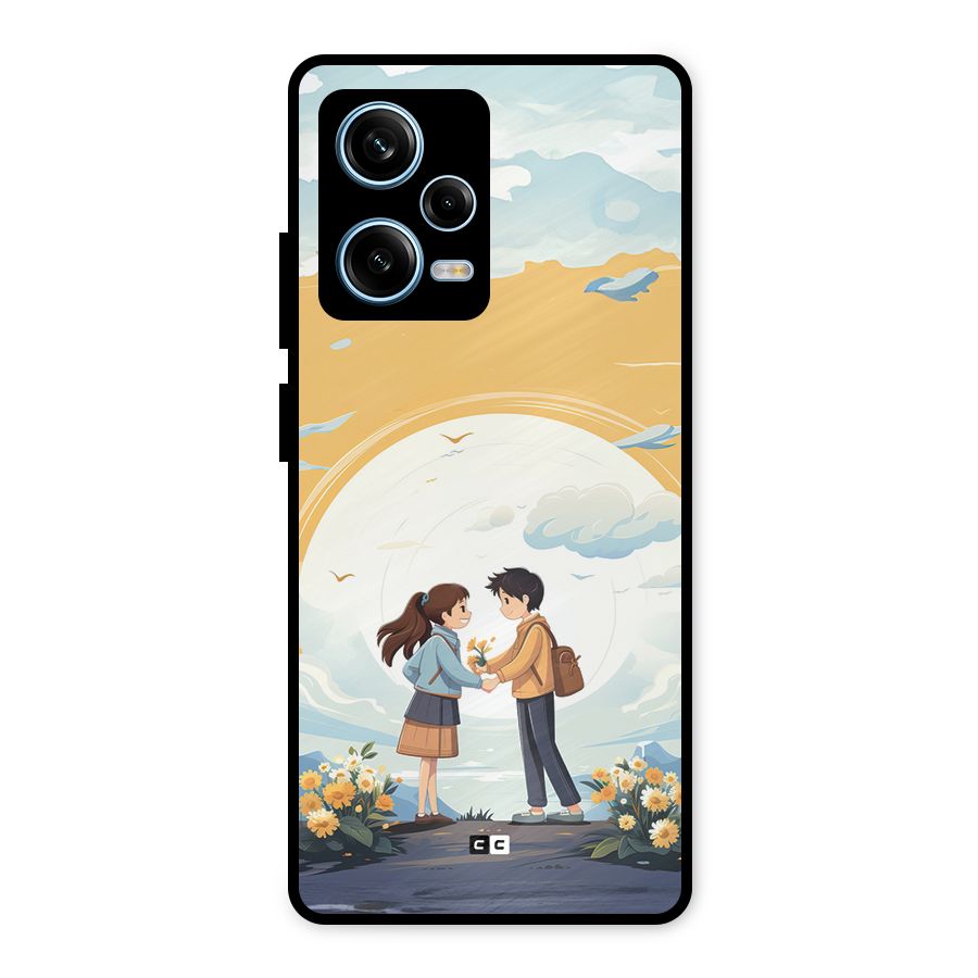 Teenage Anime Couple Metal Back Case for Redmi Note 12 Pro