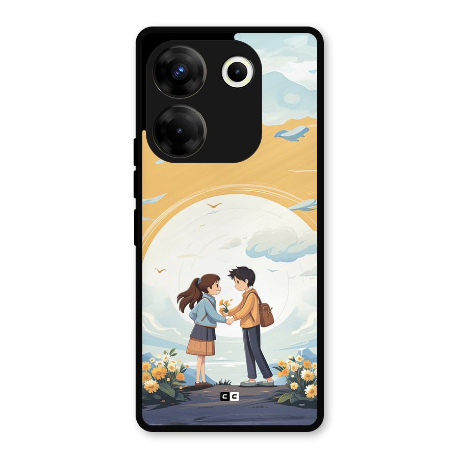 Teenage Anime Couple Metal Back Case for Tecno Camon 20 Pro