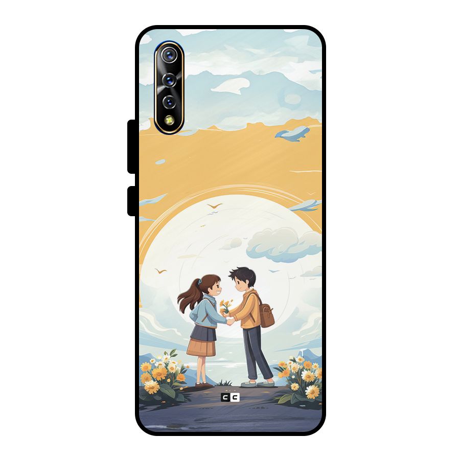 Teenage Anime Couple Metal Back Case for Vivo S1