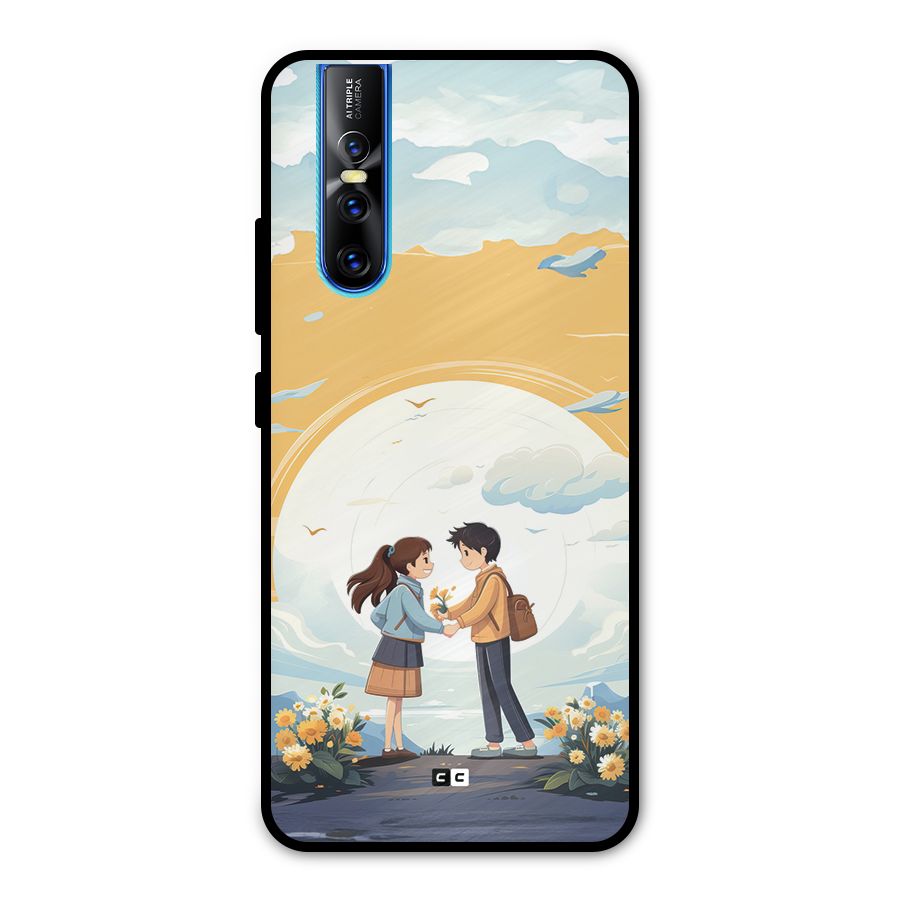 Teenage Anime Couple Metal Back Case for Vivo V15 Pro