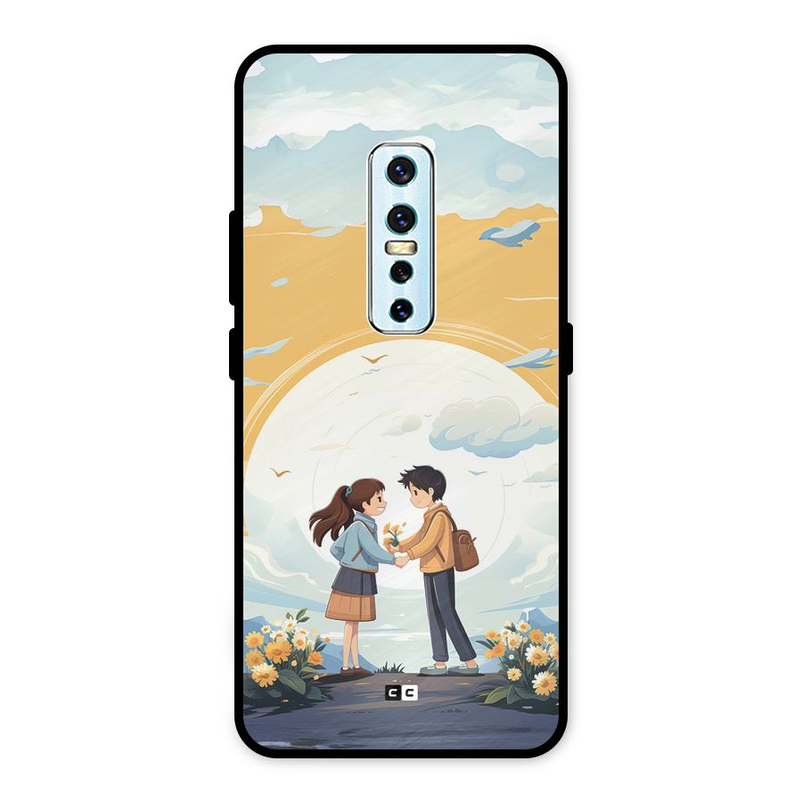 Teenage Anime Couple Metal Back Case for Vivo V17 Pro