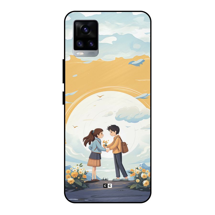 Teenage Anime Couple Metal Back Case for Vivo V20