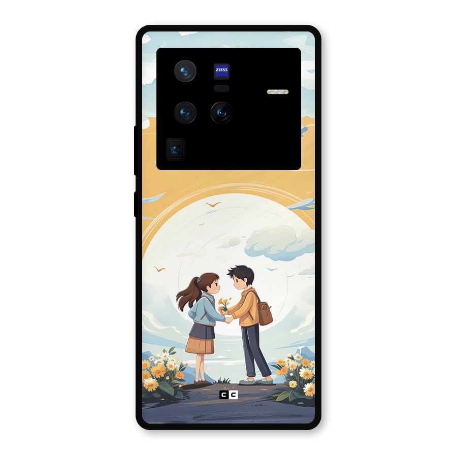 Teenage Anime Couple Metal Back Case for Vivo X80 Pro