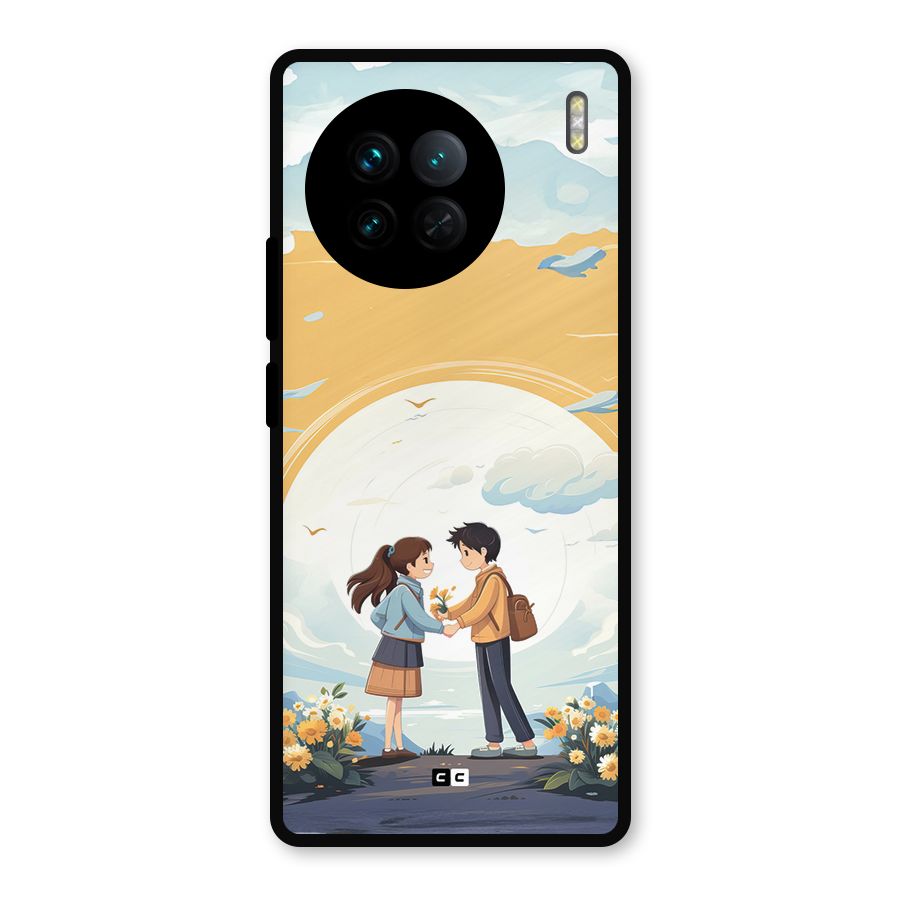 Teenage Anime Couple Metal Back Case for Vivo X90