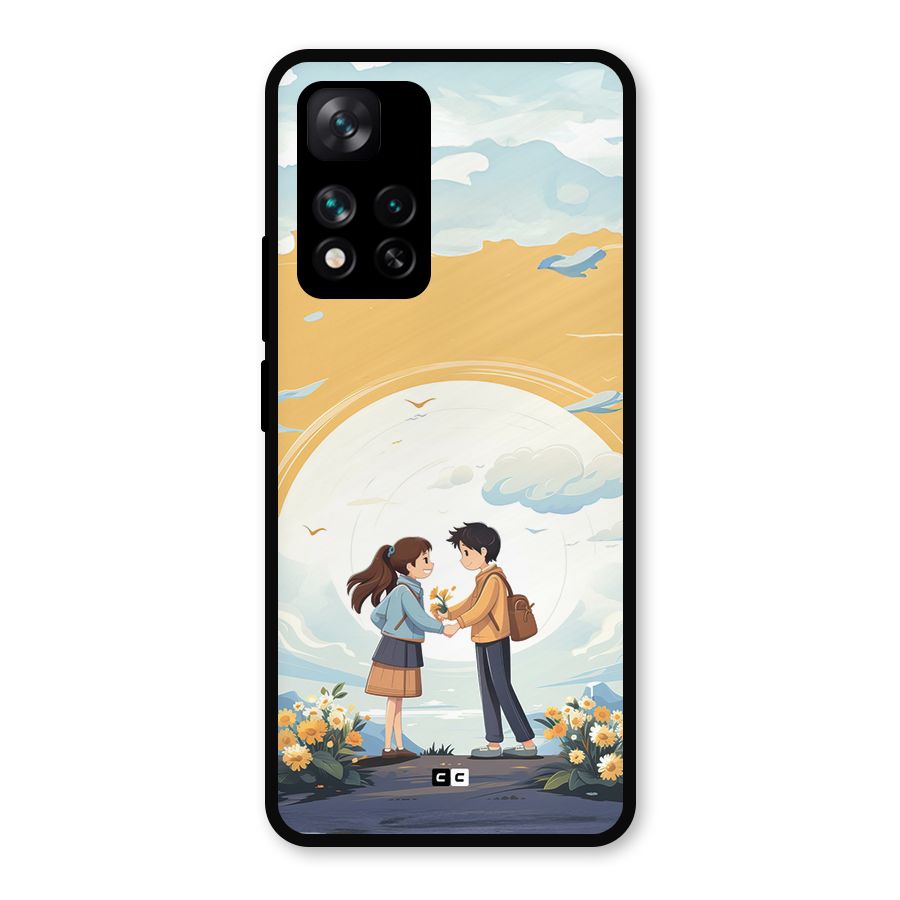Teenage Anime Couple Metal Back Case for Xiaomi 11i 5G