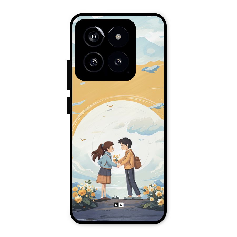 Teenage Anime Couple Metal Back Case for Xiaomi 14