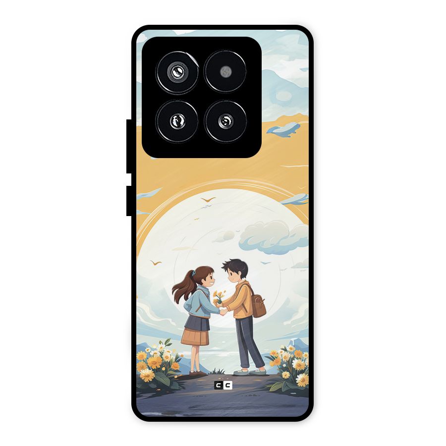 Teenage Anime Couple Metal Back Case for Xiaomi 14 Pro