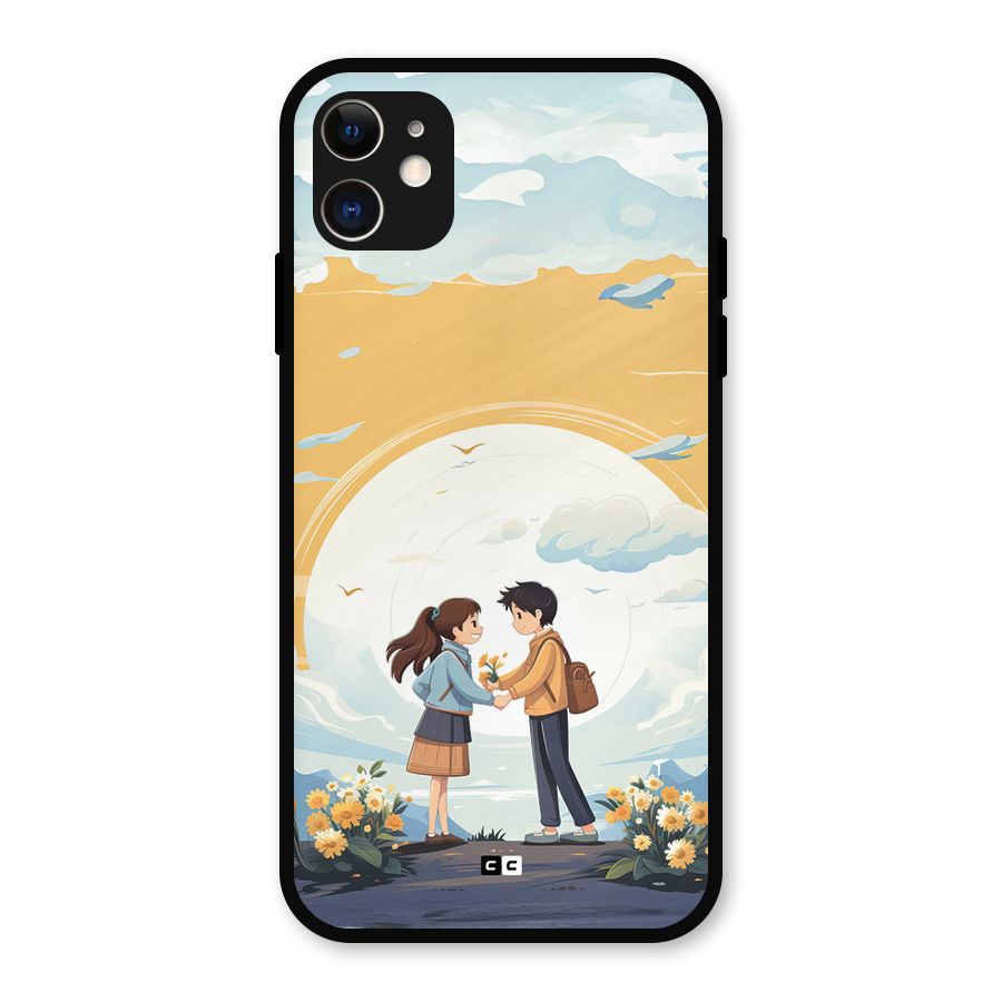 Teenage Anime Couple Metal Back Case for iPhone 11