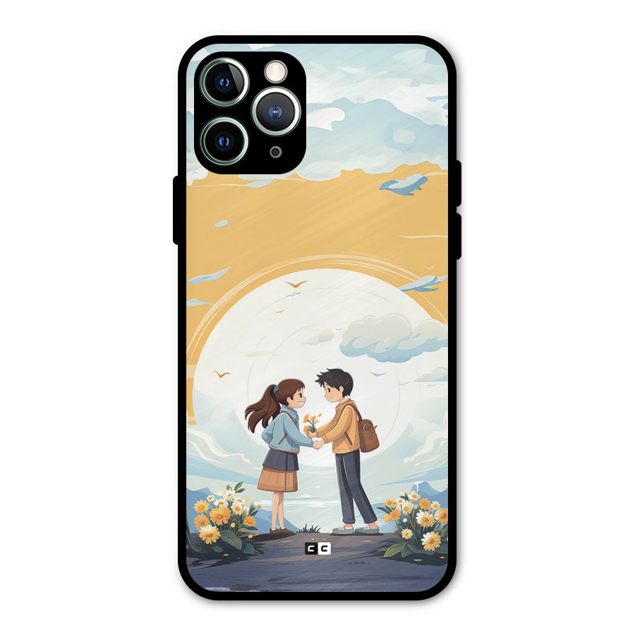 Teenage Anime Couple Metal Back Case for iPhone 11 Pro Max