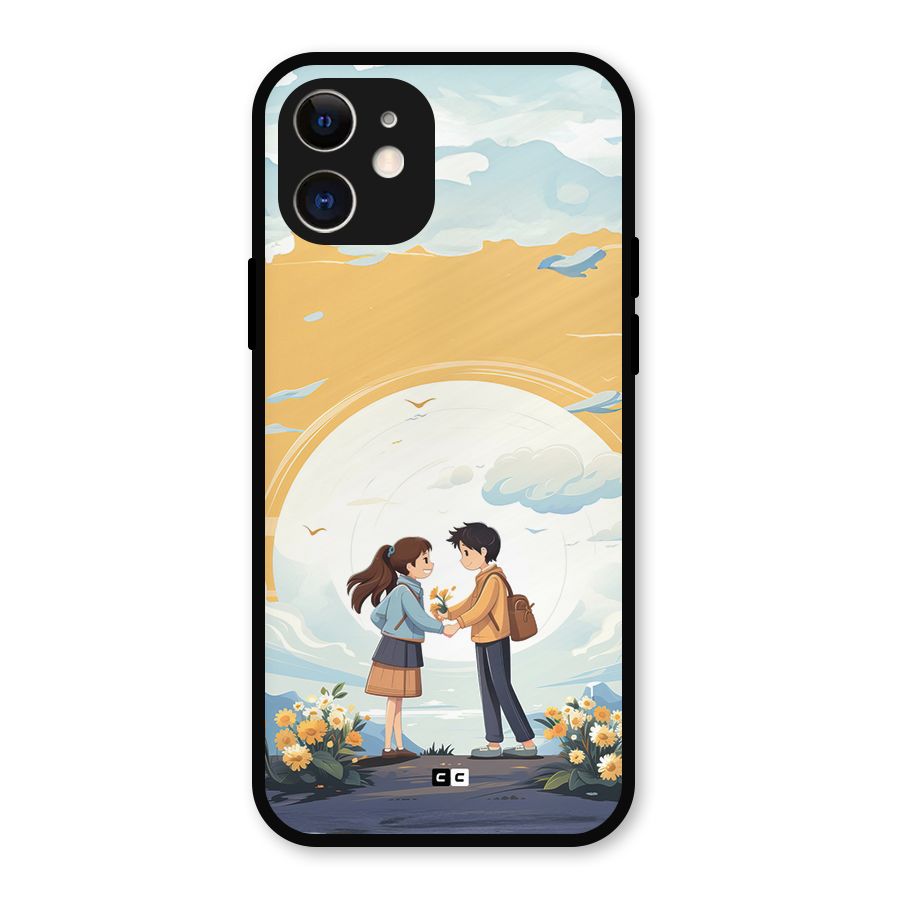 Teenage Anime Couple Metal Back Case for iPhone 12