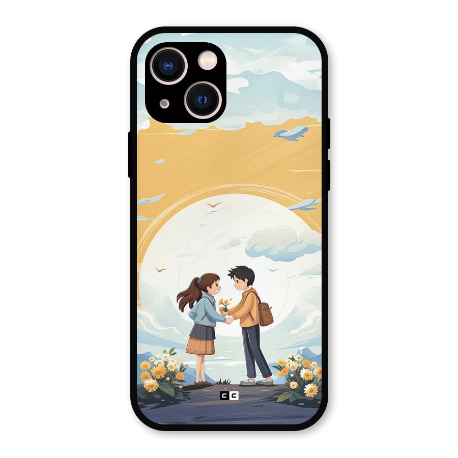 Teenage Anime Couple Metal Back Case for iPhone 13