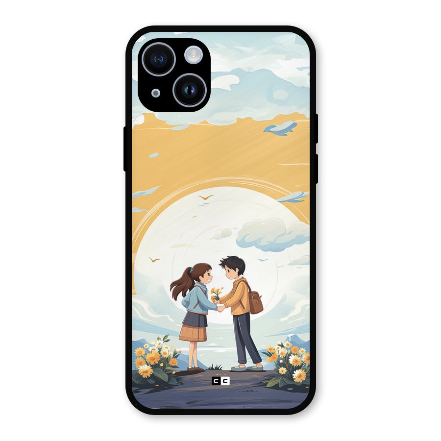Teenage Anime Couple Metal Back Case for iPhone 14
