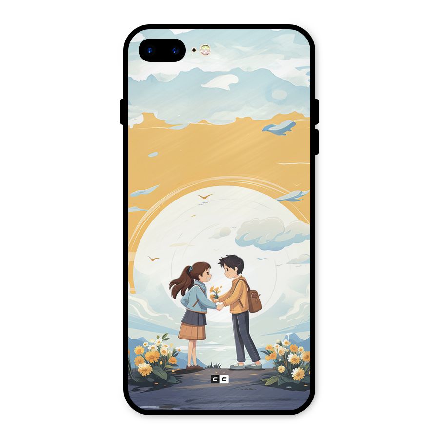Teenage Anime Couple Metal Back Case for iPhone 7 Plus