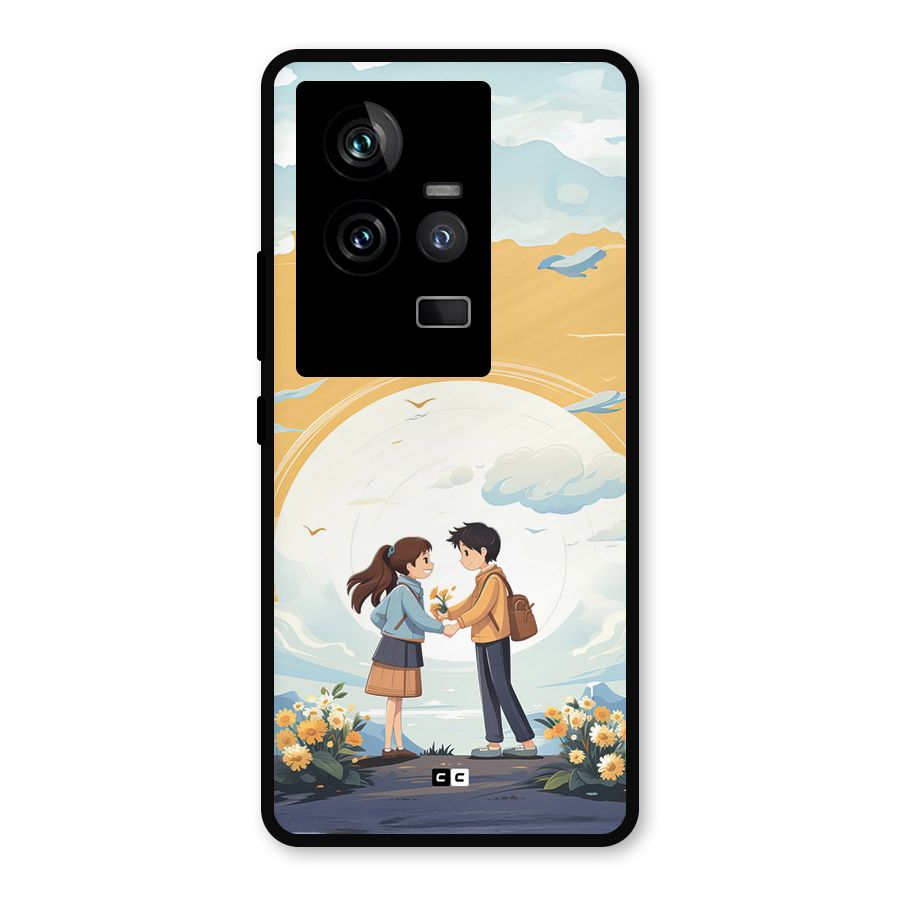Teenage Anime Couple Metal Back Case for iQOO 11 5G